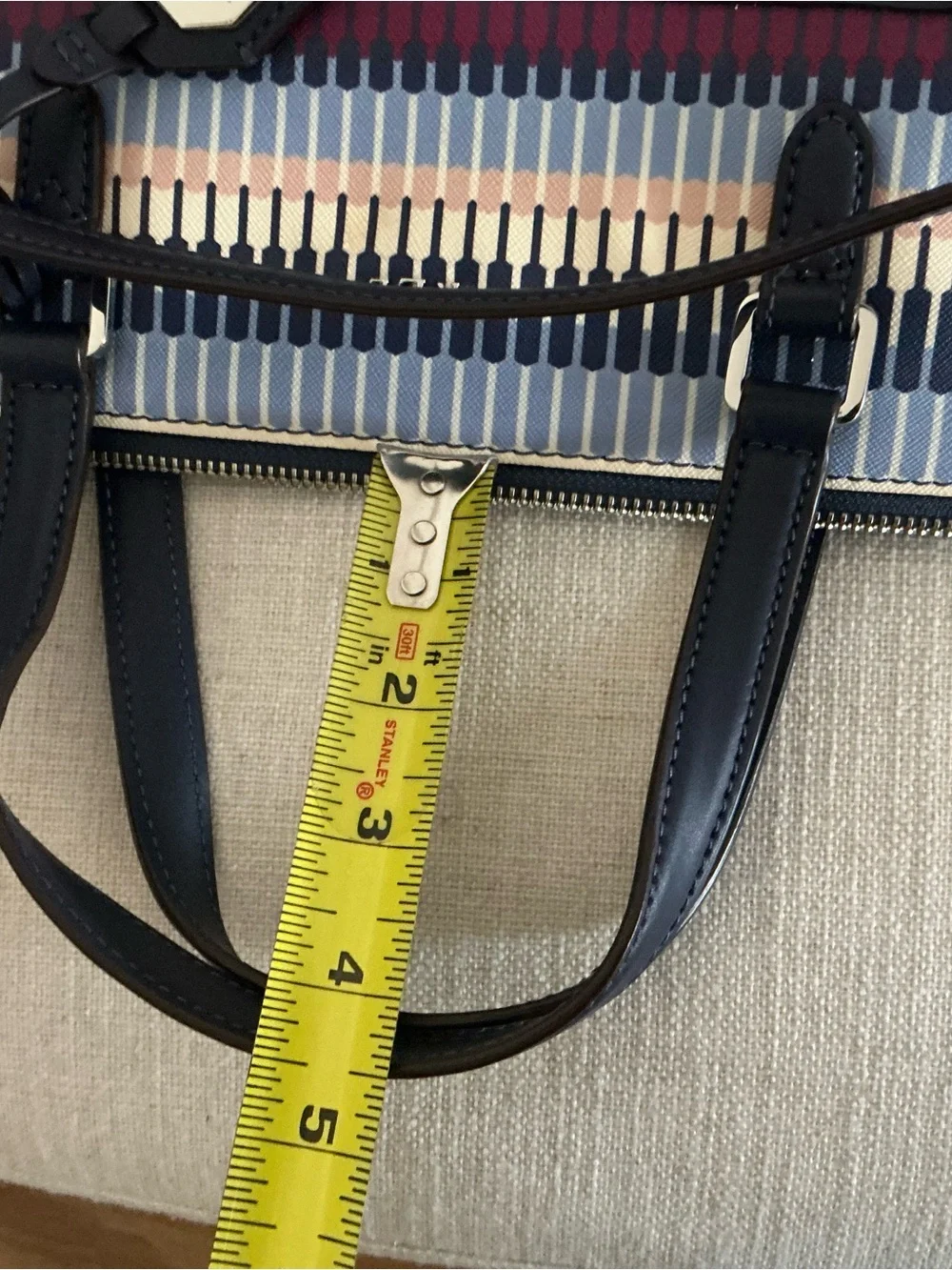 Ralph Lauren Lindley Alissa women’s shoulder bag tote purse multi striped